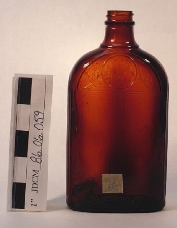 Brown Glass Liquor Bottle