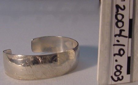 Cuff-Style Carved Silver Brace