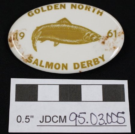 1961 Salmon Derby Button
