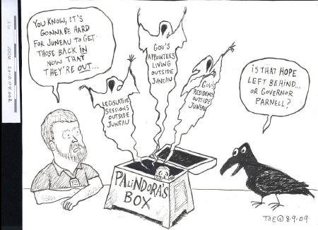 TOE cartoon 8-9-2009 Palindora's Box