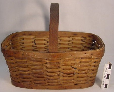 Oval Basket w/ Wooden Bottom &
