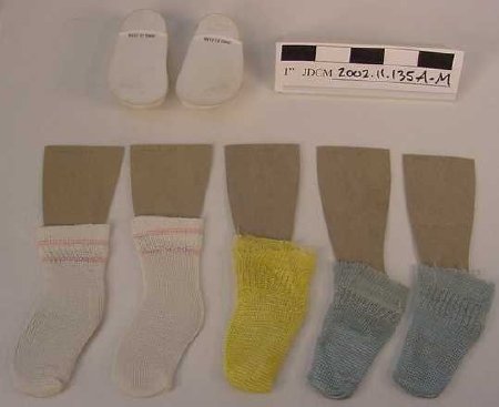 Sock Pairs, White with Pink, B