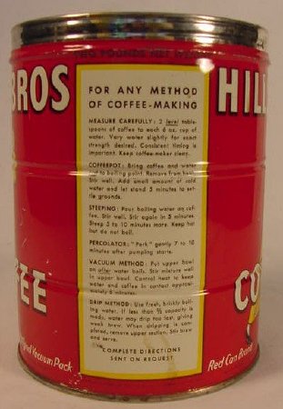 2# Red Hills Bros. Coffee Can