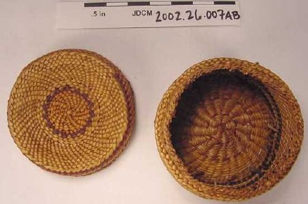 Small Twined Basket w/ Leaf &