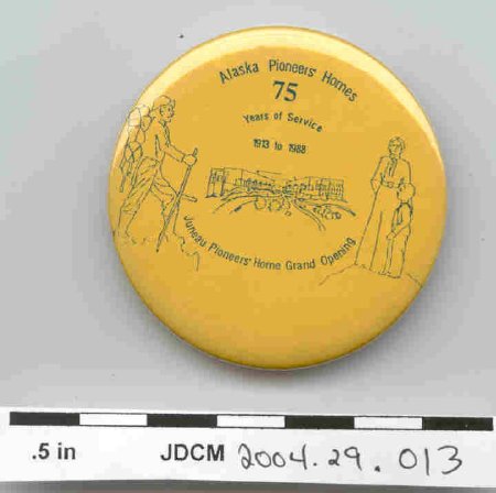 Yellow Pinback Button for Open
