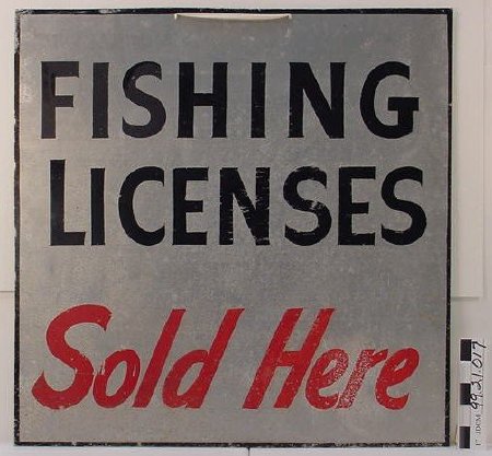 Fish License Sign