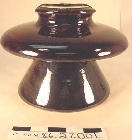 Large Brown Glazed Insulator