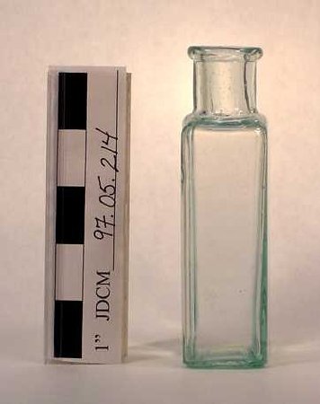 Medium Aqua Rectangular Bottle