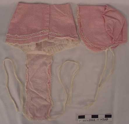 Pink and White Lace Trimmed Ba