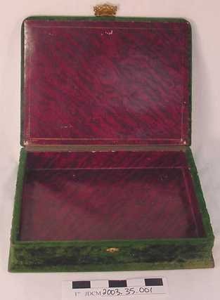 Green Velvet Jewelry Box