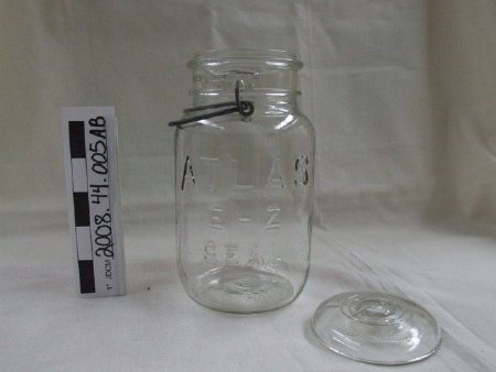 lid off and Atlas E-Z Seal jar