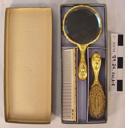 Child's Gold Vanity Set