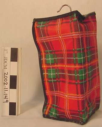 Red Plaid, soft plastic, zippe