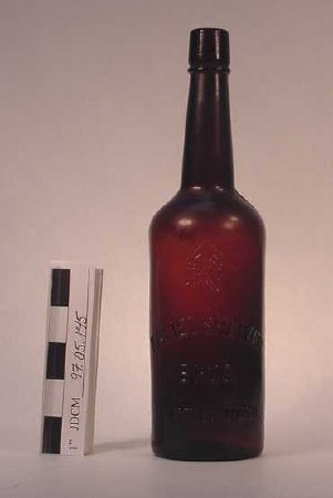 Dark Amber Whiskey Bottle
