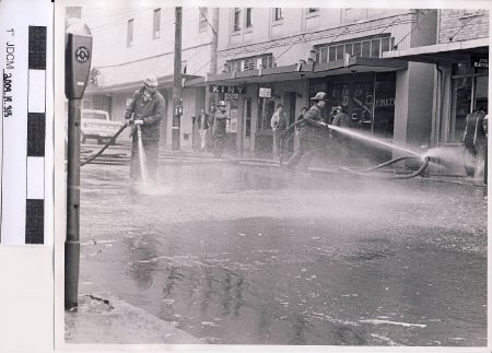 B/W photograph, Clean-up Day, 1970