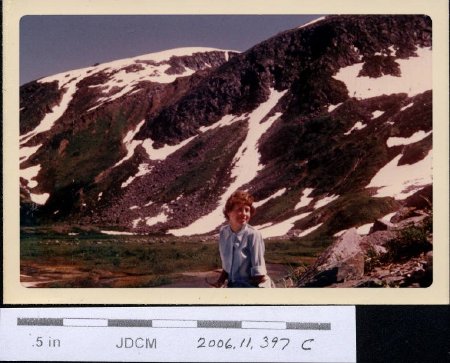 Bertha Hoff at Granite Crk Basin Juneau 1971