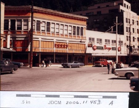 Juneau 1955 Front Street Drug store & Percys
