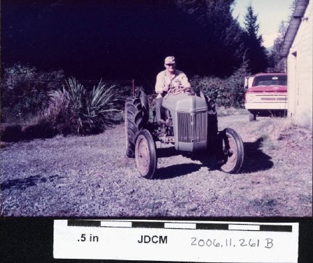 Carl Jensen on tractor 1963