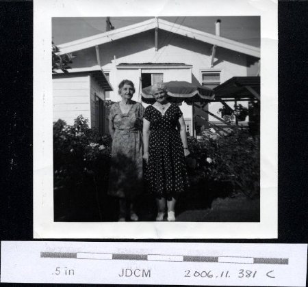 Mother Hoff  and Meta Jansen in East Oakland Calif. 1964.