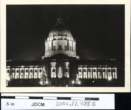 City Hall San Francisco Calif. at Xmas 1938