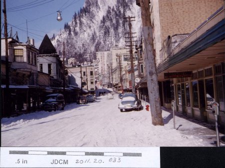 Looking up South Franklin St.  Juneau 1954