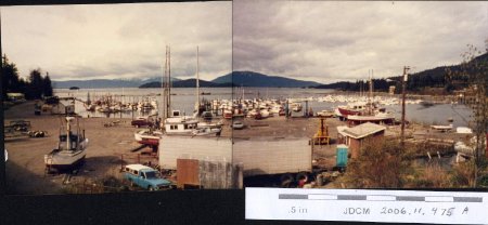 1986 Auke Bay Harbor panorama view