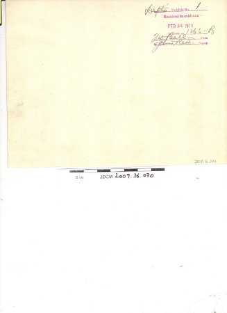 Photo for court case 1266-B Feb 14 1918 back