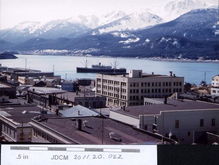 Alaska S.S. Denali arriving Juneau Jan 1954