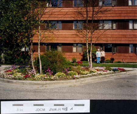 Mountain View Senior Housing rear flower bed 1993