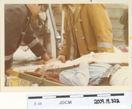color, person on stretcher