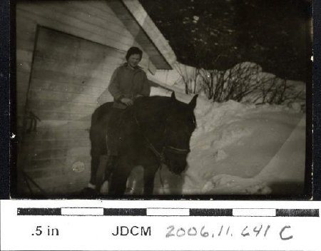 Eddie Olson winter horseback