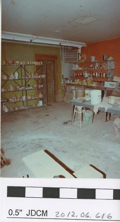 View of a ceramics work room in  Zach Gordon Club