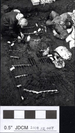Montana Creek Fish Trap excavation, Jon Loring 1991