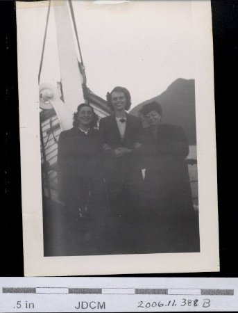 Dora Bertrand & Caroline & woman on Princess Cruise to Alaska 1945