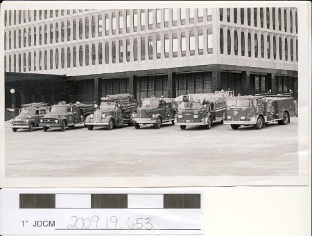 Fire Trucks in front of Federal Building
