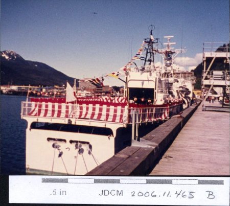 1986 Juneau -  Waterfront Japanese ship in port aft end