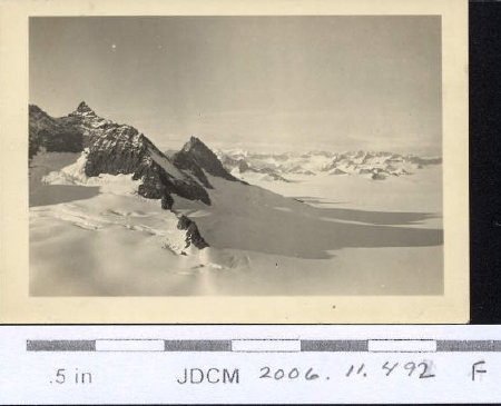 Aerial view Juneau Ice Field shadows 1986-88