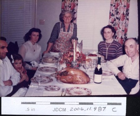 Nov. 1951 Thanksgiving at Fanny's Cupertino home with Caroline