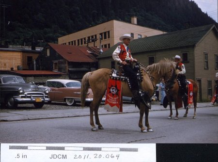 Statehood Parade July 4, 1959 Juneau Main St. Contra Costa Posse from Calif