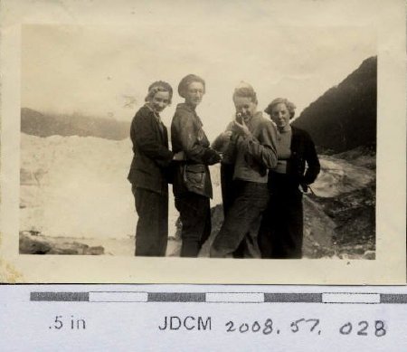 Five People in front of Mendenhall Glacier August 1936