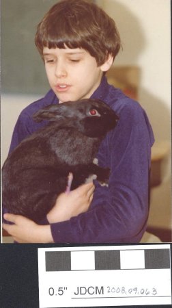 Art class with rabbit April 1977