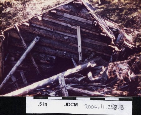 Log mine buldling in ruins Peterson '61