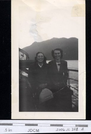 Dora Bertrand & Caroline on Princess Cruise to Alaska 1945