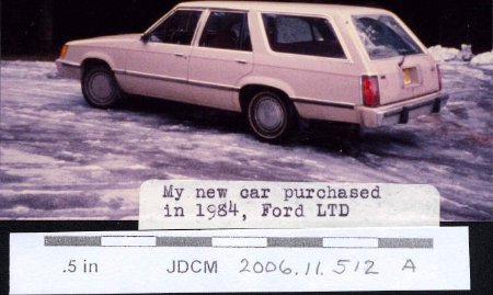 My new car purchased in 1984, Ford LTD