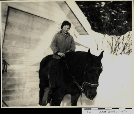Eddie Olson on horseback