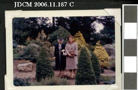 Caroline & her mother visiting a botanical garden