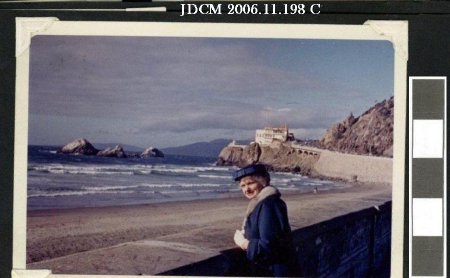 Caroline's mother at Cliff House, San Francisco