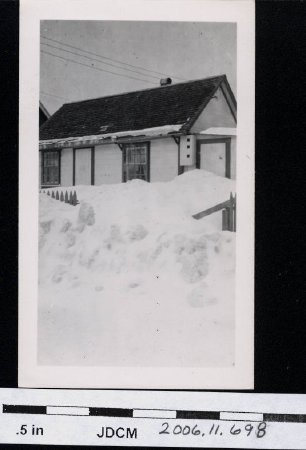 Juneau house in deep snow