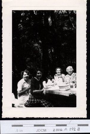 Bertha Hoff & Mrs Lawson at picnic ~1950