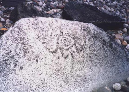 W Janes photo petroglyph on bo